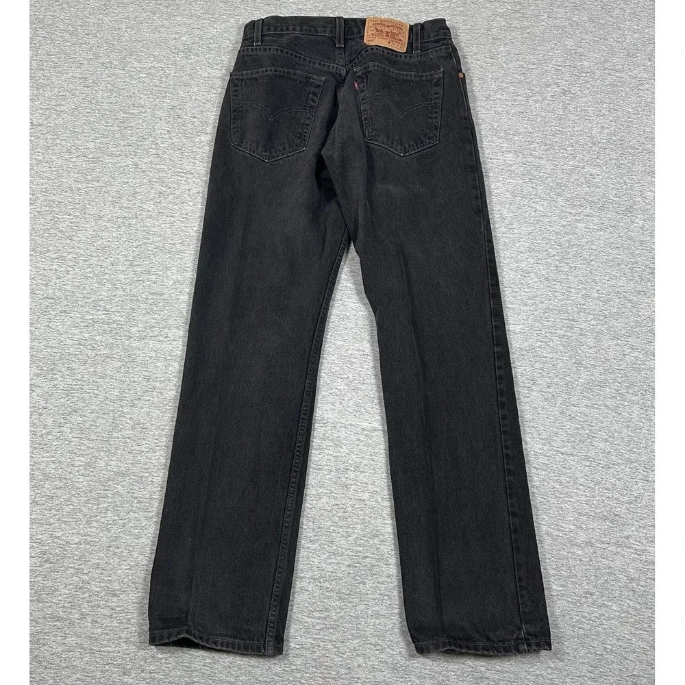 Vintage Levi's 505 Jeans Mens Size 32x32 Black Denim 90s Regular Straight